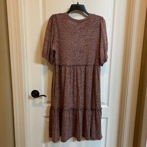 Knox Rose Marled Maroon Knit Dress